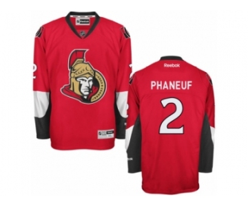 Men's Reebok Ottawa Senators #2 Dion Phaneuf Authentic Red Home NHL Jersey