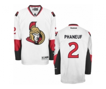 Men's Reebok Ottawa Senators #2 Dion Phaneuf Authentic White Away NHL Jersey