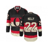 Men's Reebok Ottawa Senators #22 Chris Kelly Authentic Black New Third NHL Jersey