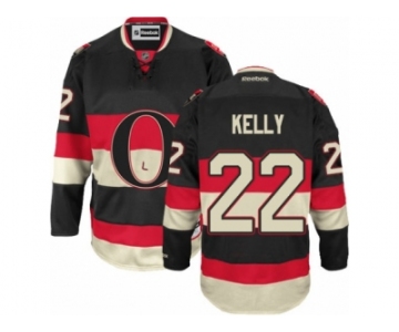 Men's Reebok Ottawa Senators #22 Chris Kelly Authentic Black New Third NHL Jersey