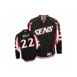 Men's Reebok Ottawa Senators #22 Chris Kelly Authentic Black Third NHL Jersey