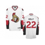 Men's Reebok Ottawa Senators #22 Chris Kelly Authentic White Away NHL Jersey