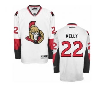 Men's Reebok Ottawa Senators #22 Chris Kelly Authentic White Away NHL Jersey