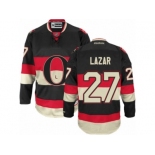 Men's Reebok Ottawa Senators #27 Curtis Lazar Authentic Black New Third NHL Jersey