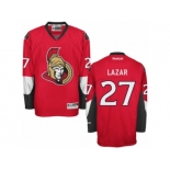 Men's Reebok Ottawa Senators #27 Curtis Lazar Authentic Red Home NHL Jersey