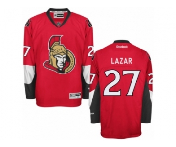 Men's Reebok Ottawa Senators #27 Curtis Lazar Authentic Red Home NHL Jersey