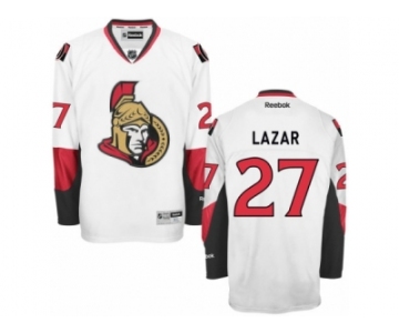 Men's Reebok Ottawa Senators #27 Curtis Lazar Authentic White Away NHL Jersey