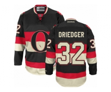 Men's Reebok Ottawa Senators #32 Chris Driedger Authentic Black New Third NHL Jersey