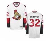 Men's Reebok Ottawa Senators #32 Chris Driedger Authentic White Away NHL Jersey