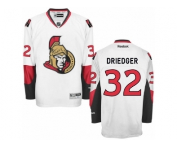 Men's Reebok Ottawa Senators #32 Chris Driedger Authentic White Away NHL Jersey