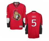 Men's Reebok Ottawa Senators #5 Cody Ceci Authentic Red Home NHL Jersey