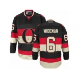 Men's Reebok Ottawa Senators #6 Chris Wideman Authentic Black New Third NHL Jersey