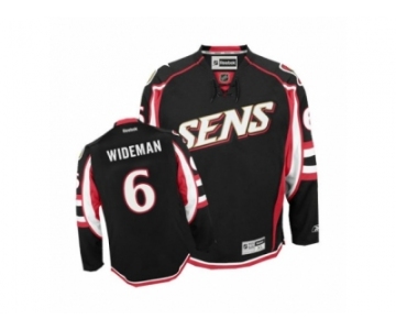 Men's Reebok Ottawa Senators #6 Chris Wideman Authentic Black Third NHL Jersey