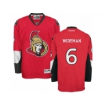 Men's Reebok Ottawa Senators #6 Chris Wideman Authentic Red Home NHL Jersey