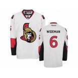 Men's Reebok Ottawa Senators #6 Chris Wideman Authentic White Away NHL Jersey