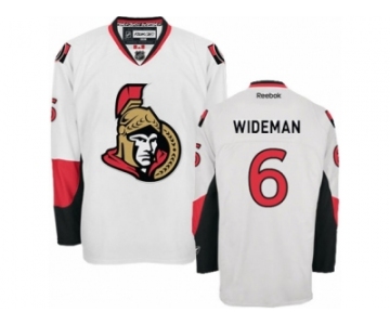 Men's Reebok Ottawa Senators #6 Chris Wideman Authentic White Away NHL Jersey