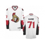 Men's Reebok Ottawa Senators #71 Gabriel Gagne Authentic White Away NHL Jersey