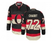 Men's Reebok Ottawa Senators #72 Thomas Chabot Authentic Black New Third NHL Jersey