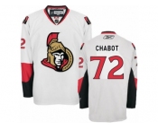 Men's Reebok Ottawa Senators #72 Thomas Chabot Authentic White Away NHL Jersey