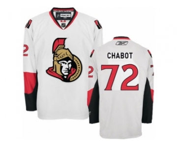 Men's Reebok Ottawa Senators #72 Thomas Chabot Authentic White Away NHL Jersey