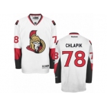 Men's Reebok Ottawa Senators #78 Filip Chlapik Authentic White Away NHL Jersey