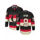 Men's Reebok Ottawa Senators #9 Bobby Ryan Authentic Black New Third NHL Jersey