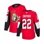 Men's Senators #22 Nikita Zaitsev Red Home Authentic Stitched Hockey Jersey