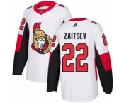 Men's Senators #22 Nikita Zaitsev White Road Authentic Stitched Hockey Jersey