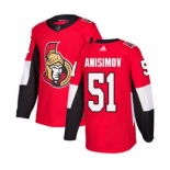 Men's Senators #51 Artem Anisimov Red Home Authentic Stitched Hockey Jersey