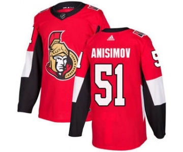 Men's Senators #51 Artem Anisimov Red Home Authentic Stitched Hockey Jersey