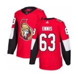 Men's Senators #63 Tyler Ennis Red Home Authentic Stitched Hockey Jersey