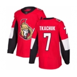 Men's Senators #7 Brady Tkachuk Red Home Stitched Hockey Jersey