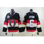 NHL ottawa senators #6 ryan white-black-red jerseys