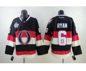 NHL ottawa senators #6 ryan white-black-red jerseys