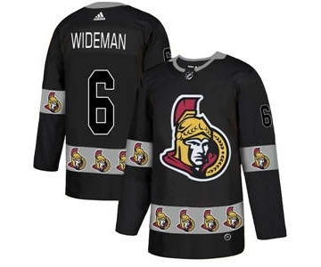 Ottawa Senators #6 Chris Wideman Black Team Logos Fashion Jersey