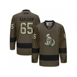 Ottawa Senators #65 Erik Karlsson Green Salute to Service Stitched NHL Jersey