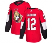 Senators #12 Marian Gaborik Red Home Stitched Hockey Jersey