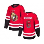 Senators #6 Chris Wideman Red Home Drift Fashion Stitched Hockey Jersey