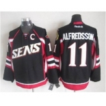 nhl jerseys ottawa senators #11 alfredsson black[patch C]