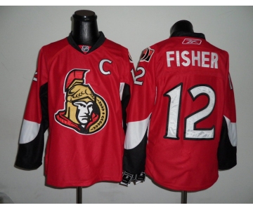 nhl ottawa senators #12 fisher red(C patch)