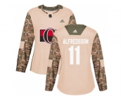 Women Adidas Ottawa Senators #11 Daniel Alfredsson Camo Authentic 2017 Veterans Day Stitched NHL Jersey