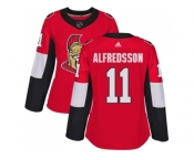 Women Adidas Ottawa Senators #11 Daniel Alfredsson Red Home Authentic Stitched NHL Jersey