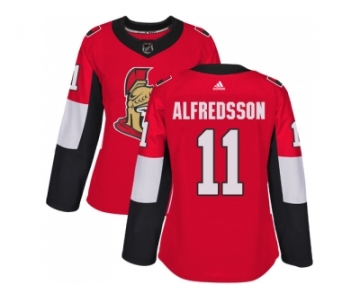 Women Adidas Ottawa Senators #11 Daniel Alfredsson Red Home Authentic Stitched NHL Jersey