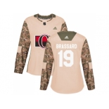 Women Adidas Ottawa Senators #19 Derick Brassard Camo Authentic 2017 Veterans Day Stitched NHL Jersey