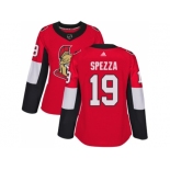 Women Adidas Ottawa Senators #19 Jason Spezza Red Home Authentic Stitched NHL Jersey