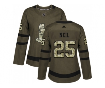 Women Adidas Ottawa Senators #25 Chris Neil Green Salute to Service Stitched NHL Jersey