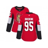 Women Adidas Ottawa Senators #95 Matt Duchene Red Home Authentic Stitched NHL Jersey