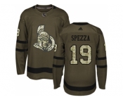 Youth Adidas Ottawa Senators #19 Jason Spezza Green Salute to Service Stitched NHL Jersey