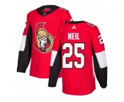 Youth Adidas Ottawa Senators #25 Chris Neil Red Home Authentic Stitched NHL Jersey