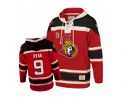 Men's Old Time Hockey Ottawa Senators #9 Bobby Ryan Authentic Red Sawyer Hooded Sweatshirt